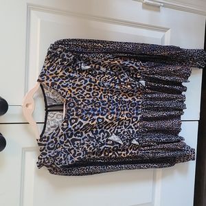 Anthropologie bl-nk Moira ruffle peplum top